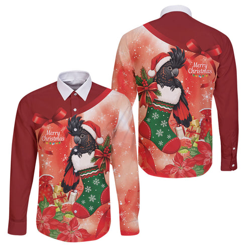 Black Cockatoo Christmas Australia Family Matching Tank Maxi Dress and Hawaiian Shirt Aussie Xmas Sock Coquette Bow