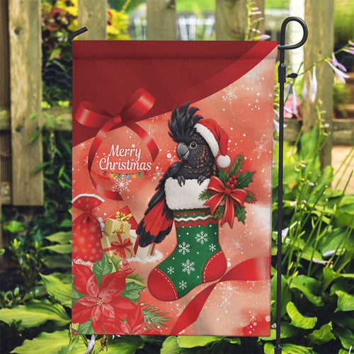 Black Cockatoo Christmas Australia Garden Flag Aussie Xmas Sock Coquette Bow