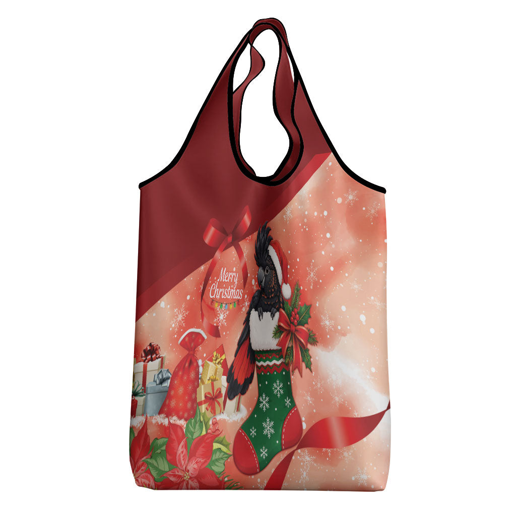 Black Cockatoo Christmas Australia Grocery Bag Aussie Xmas Sock Coquette Bow