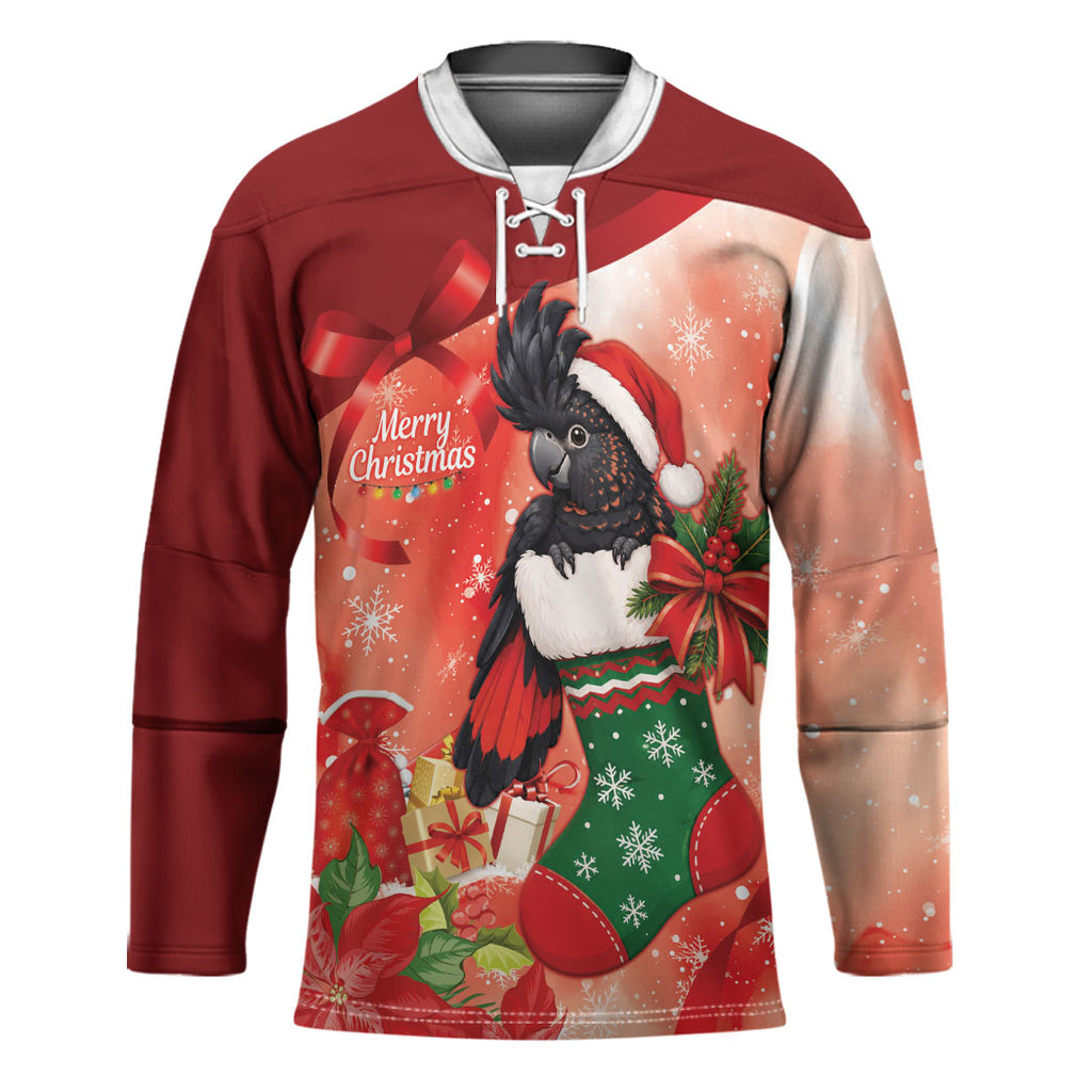 Black Cockatoo Christmas Australia Hockey Jersey Aussie Xmas Sock Coquette Bow