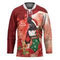 Black Cockatoo Christmas Australia Hockey Jersey Aussie Xmas Sock Coquette Bow