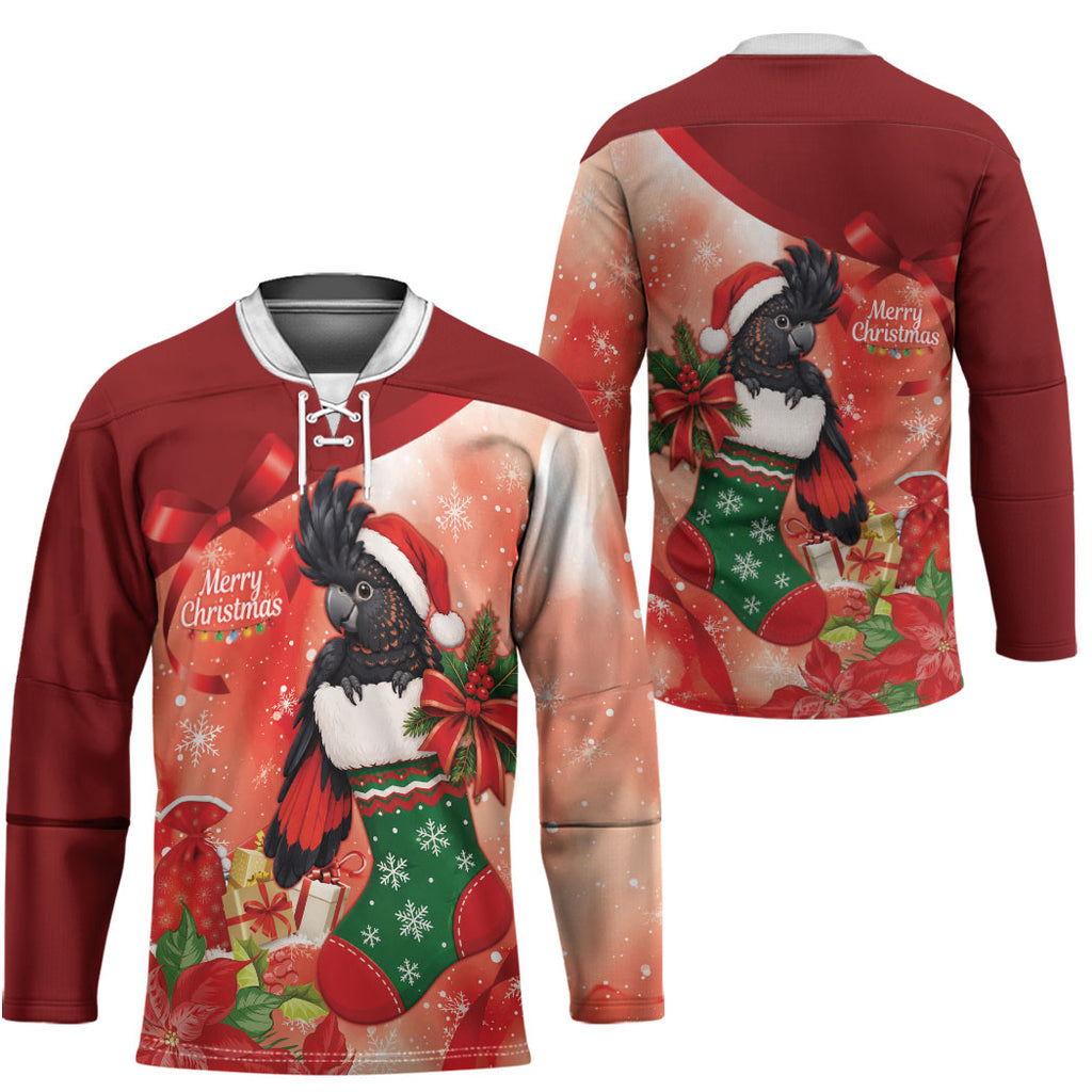 Black Cockatoo Christmas Australia Hockey Jersey Aussie Xmas Sock Coquette Bow