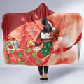 Black Cockatoo Christmas Australia Hooded Blanket Aussie Xmas Sock Coquette Bow