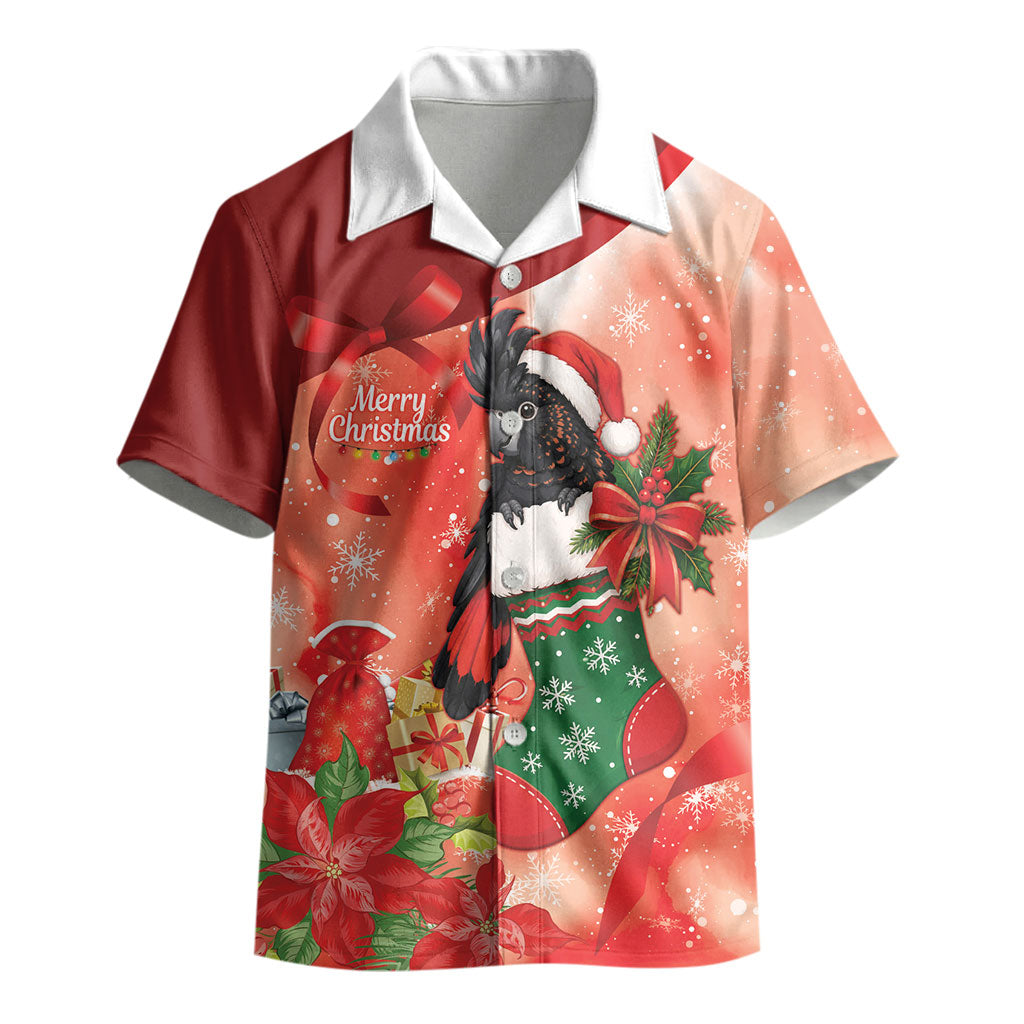 Black Cockatoo Christmas Australia Kid Hawaiian Shirt Aussie Xmas Sock Coquette Bow