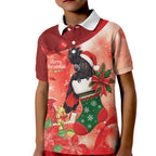 Black Cockatoo Christmas Australia Kid Polo Shirt Aussie Xmas Sock Coquette Bow