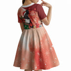 Black Cockatoo Christmas Australia Kid Short Sleeve Dress Aussie Xmas Sock Coquette Bow