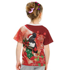 Black Cockatoo Christmas Australia Kid T Shirt Aussie Xmas Sock Coquette Bow