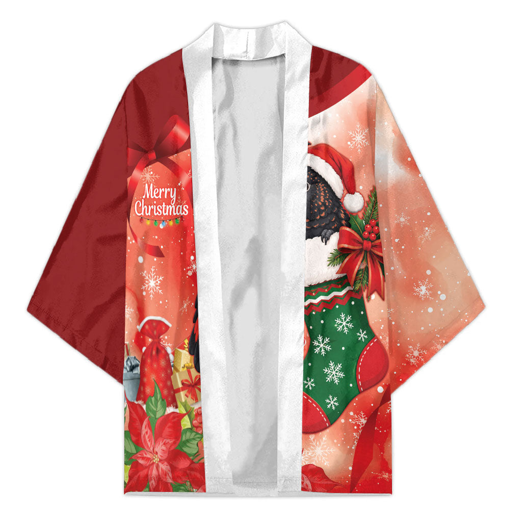 Black Cockatoo Christmas Australia Kimono Aussie Xmas Sock Coquette Bow