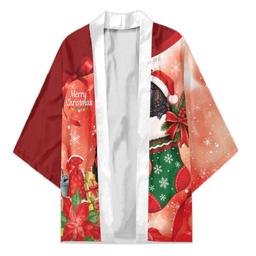 Black Cockatoo Christmas Australia Kimono Aussie Xmas Sock Coquette Bow