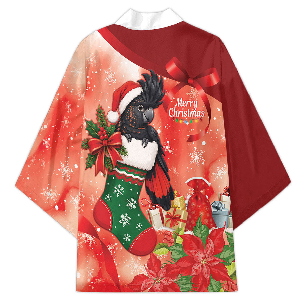 Black Cockatoo Christmas Australia Kimono Aussie Xmas Sock Coquette Bow