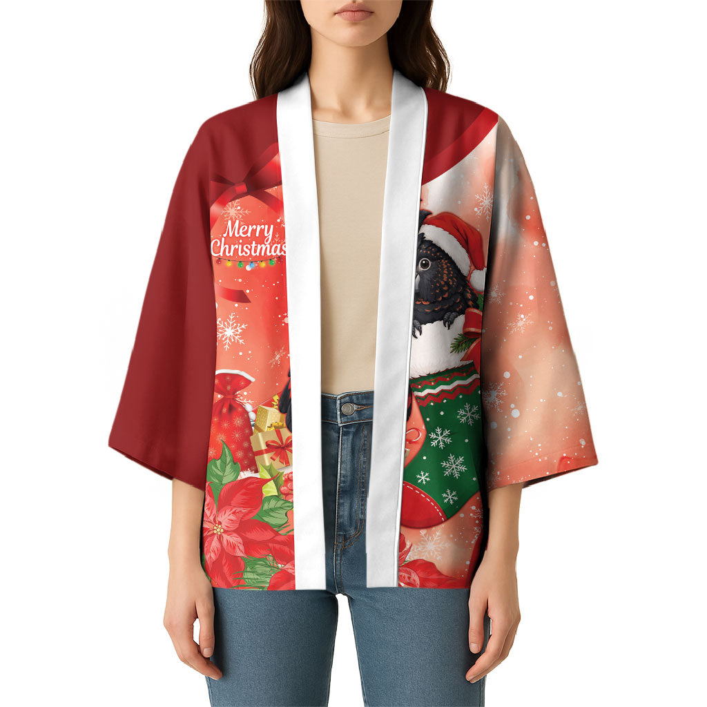 Black Cockatoo Christmas Australia Kimono Aussie Xmas Sock Coquette Bow