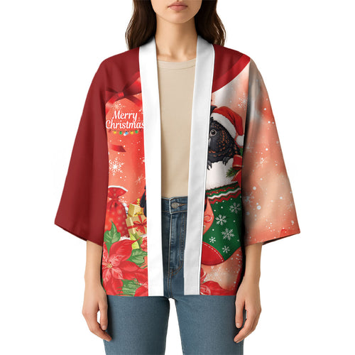 Black Cockatoo Christmas Australia Kimono Aussie Xmas Sock Coquette Bow