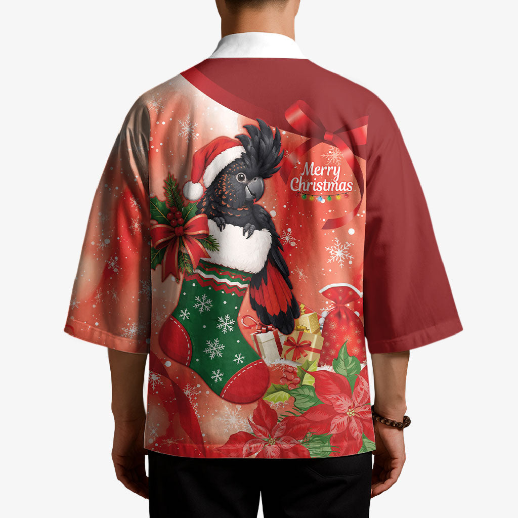Black Cockatoo Christmas Australia Kimono Aussie Xmas Sock Coquette Bow