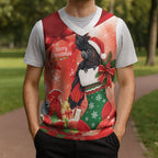 Black Cockatoo Christmas Australia Christmas Knitted V-Neck Vest Aussie Xmas Sock Coquette Bow