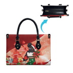 Black Cockatoo Christmas Australia Leather Bag Aussie Xmas Sock Coquette Bow