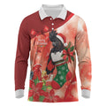 Black Cockatoo Christmas Australia Long Sleeve Polo Shirt Aussie Xmas Sock Coquette Bow