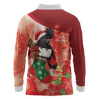 Black Cockatoo Christmas Australia Long Sleeve Polo Shirt Aussie Xmas Sock Coquette Bow