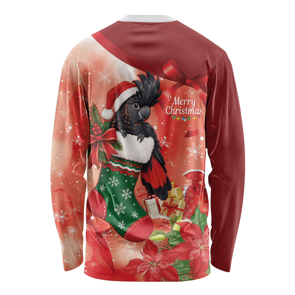 Black Cockatoo Christmas Australia Long Sleeve Shirt Aussie Xmas Sock Coquette Bow