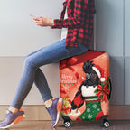 Black Cockatoo Christmas Australia Luggage Cover Aussie Xmas Sock Coquette Bow