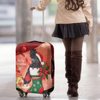Black Cockatoo Christmas Australia Luggage Cover Aussie Xmas Sock Coquette Bow