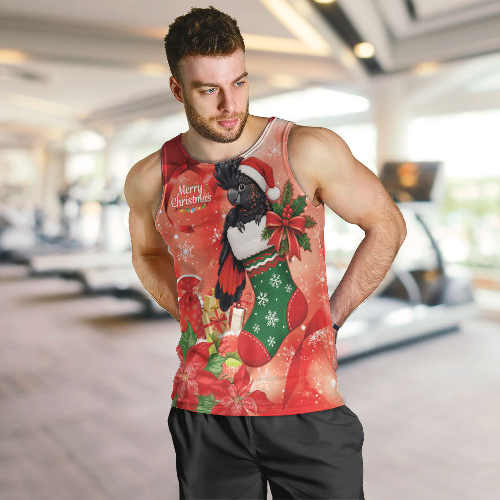Black Cockatoo Christmas Australia Men Tank Top Aussie Xmas Sock Coquette Bow