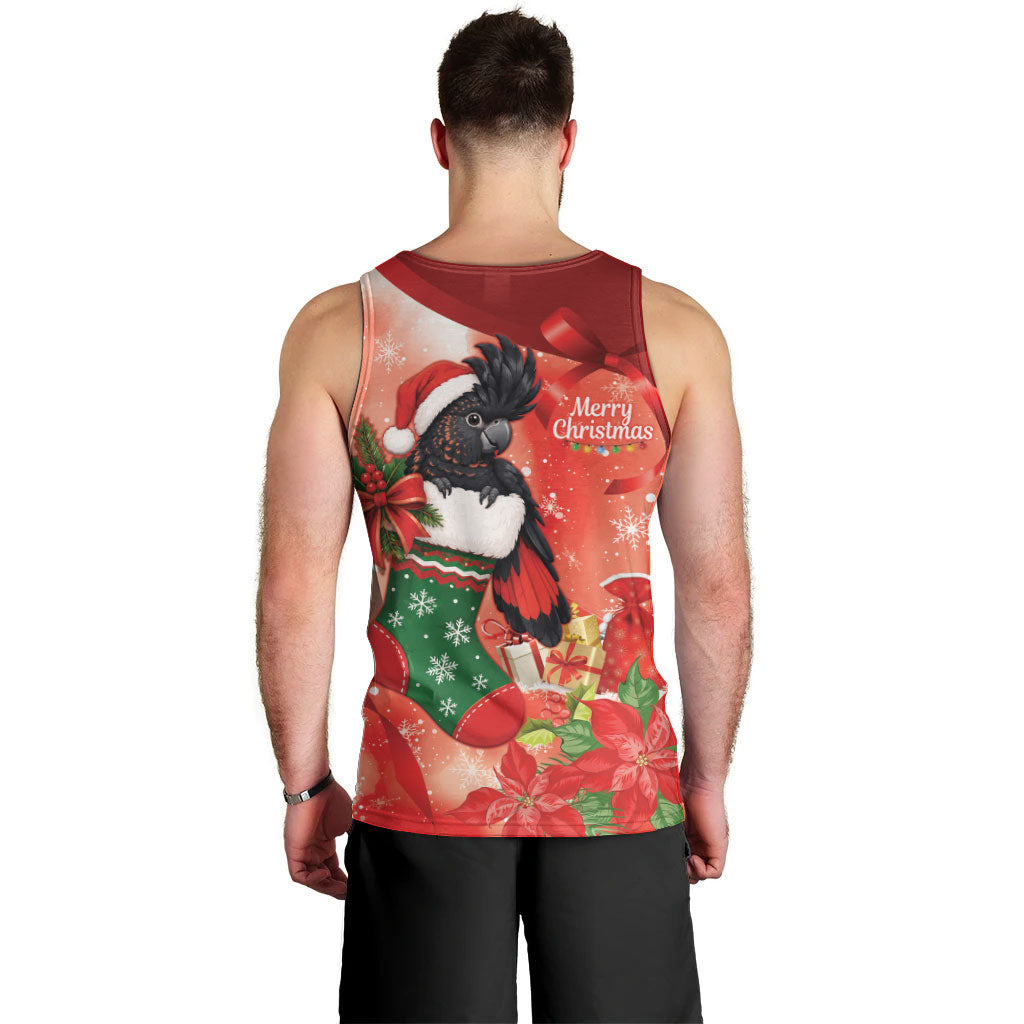 Black Cockatoo Christmas Australia Men Tank Top Aussie Xmas Sock Coquette Bow