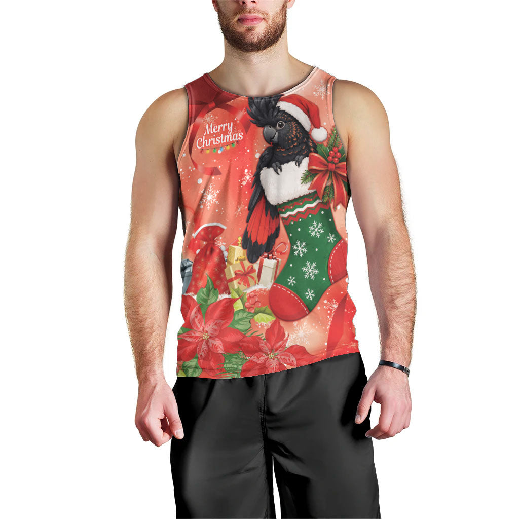 Black Cockatoo Christmas Australia Men Tank Top Aussie Xmas Sock Coquette Bow