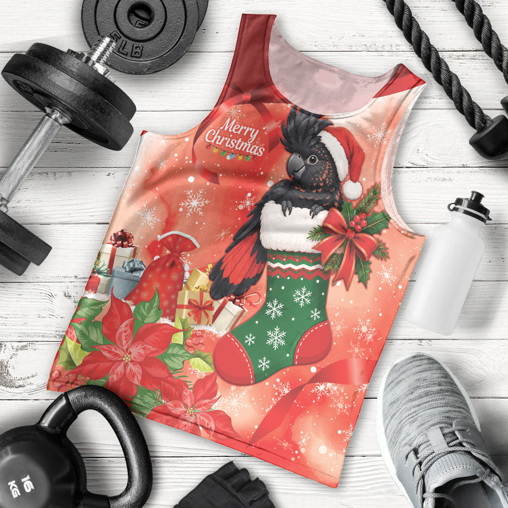 Black Cockatoo Christmas Australia Men Tank Top Aussie Xmas Sock Coquette Bow