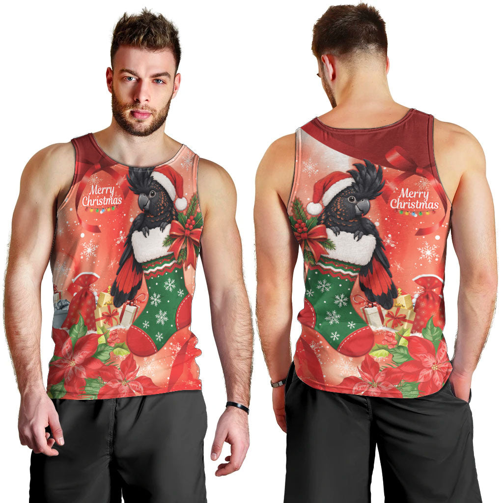 Black Cockatoo Christmas Australia Men Tank Top Aussie Xmas Sock Coquette Bow