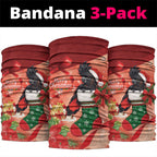 Black Cockatoo Christmas Australia Neck Gaiter Aussie Xmas Sock Coquette Bow