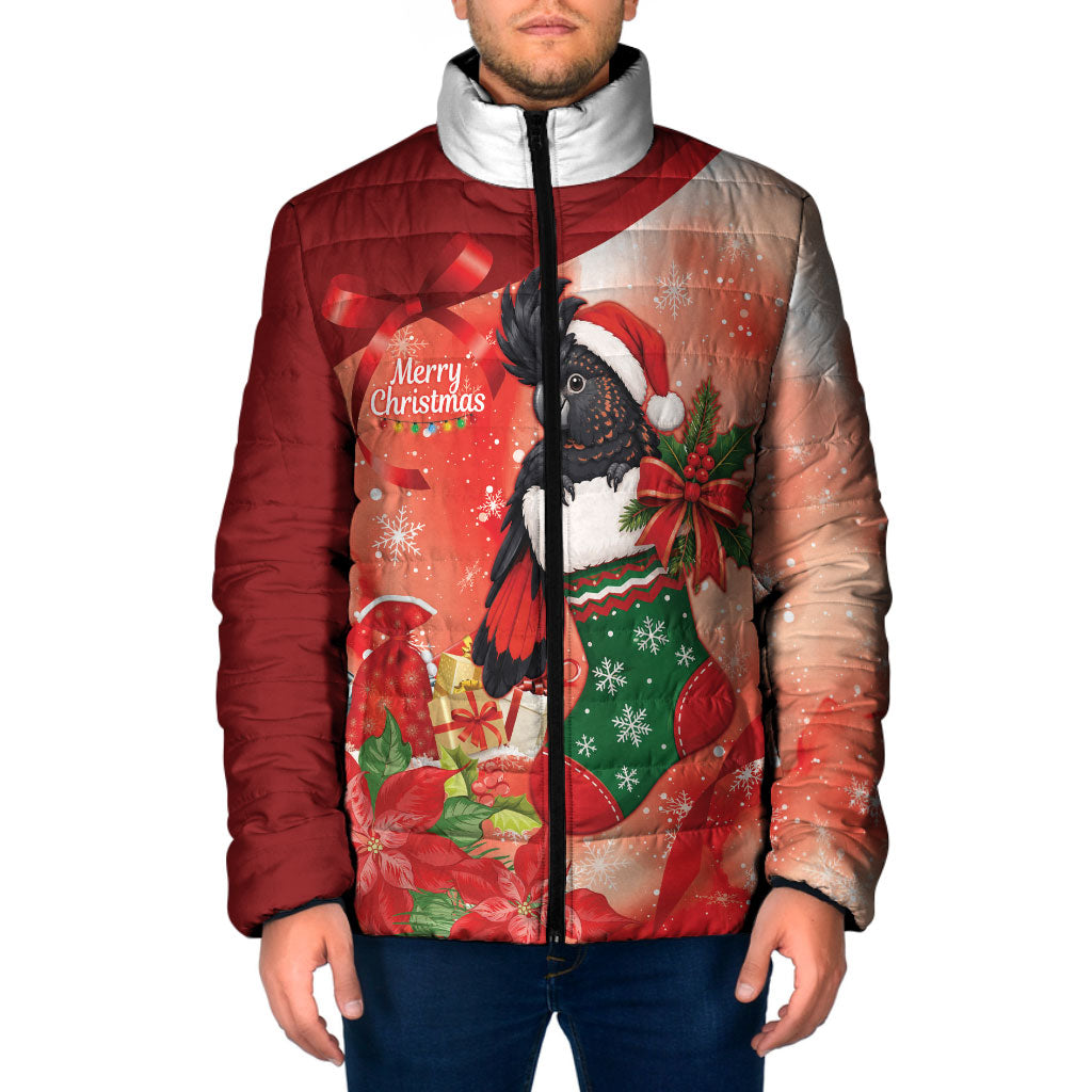 Black Cockatoo Christmas Australia Padded Jacket Aussie Xmas Sock Coquette Bow