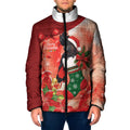 Black Cockatoo Christmas Australia Padded Jacket Aussie Xmas Sock Coquette Bow