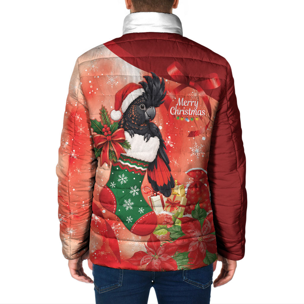 Black Cockatoo Christmas Australia Padded Jacket Aussie Xmas Sock Coquette Bow