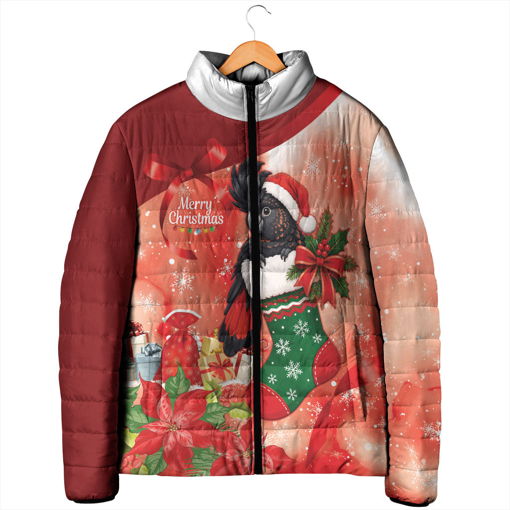 Black Cockatoo Christmas Australia Padded Jacket Aussie Xmas Sock Coquette Bow