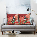 Black Cockatoo Christmas Australia Pillow Cover Aussie Xmas Sock Coquette Bow