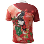 Black Cockatoo Christmas Australia Polo Shirt Aussie Xmas Sock Coquette Bow