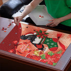 Black Cockatoo Christmas Australia Puzzle Aussie Xmas Sock Coquette Bow