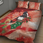 Black Cockatoo Christmas Australia Quilt Bed Set Aussie Xmas Sock Coquette Bow