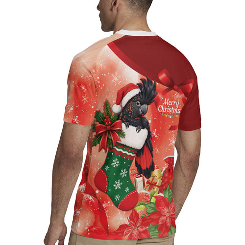 Black Cockatoo Christmas Australia Rugby Jersey Aussie Xmas Sock Coquette Bow