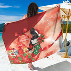 Black Cockatoo Christmas Australia Sarong Aussie Xmas Sock Coquette Bow