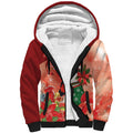 Black Cockatoo Christmas Australia Sherpa Hoodie Aussie Xmas Sock Coquette Bow