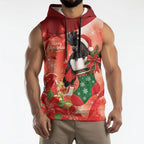 Black Cockatoo Christmas Australia Sleeveless Hoodie Aussie Xmas Sock Coquette Bow