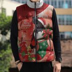 Black Cockatoo Christmas Australia Sleeveless Puffer Jacket Aussie Xmas Sock Coquette Bow