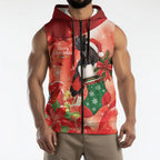 Black Cockatoo Christmas Australia Sleeveless Zip Hoodie Aussie Xmas Sock Coquette Bow
