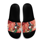 Black Cockatoo Christmas Australia Slide Sandals Aussie Xmas Sock Coquette Bow