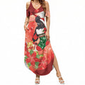 Black Cockatoo Christmas Australia Summer Maxi Dress Aussie Xmas Sock Coquette Bow