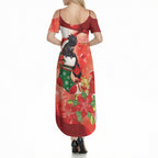 Black Cockatoo Christmas Australia Summer Maxi Dress Aussie Xmas Sock Coquette Bow