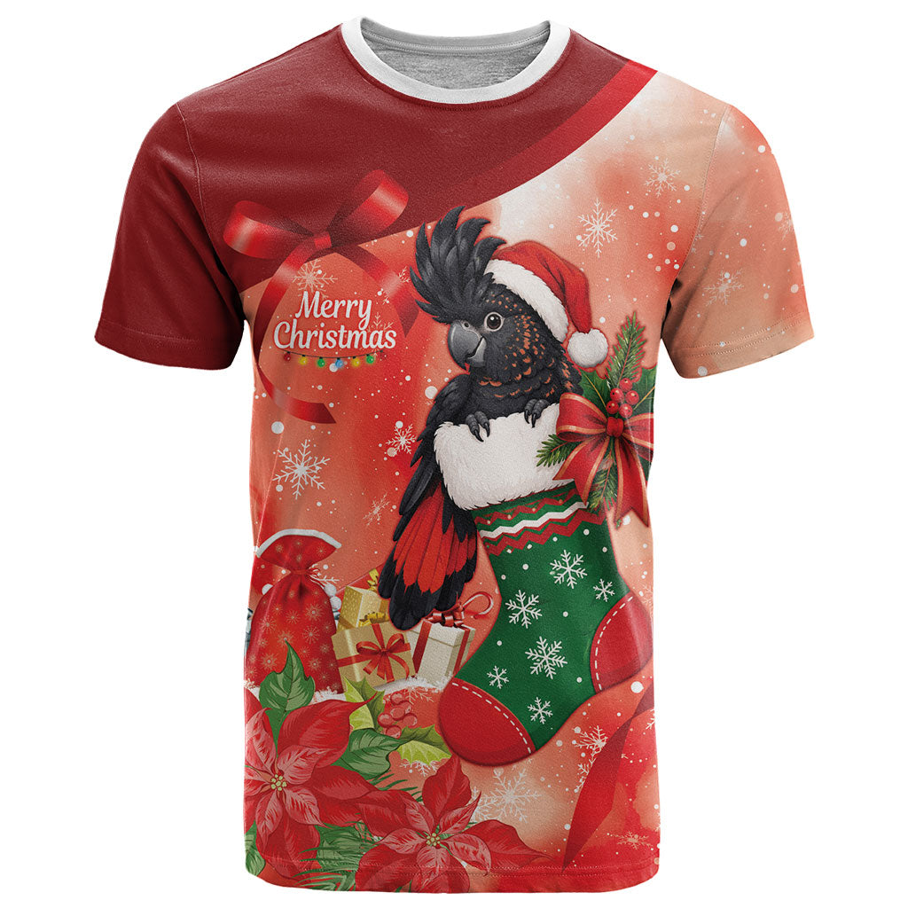 Black Cockatoo Christmas Australia T Shirt Aussie Xmas Sock Coquette Bow