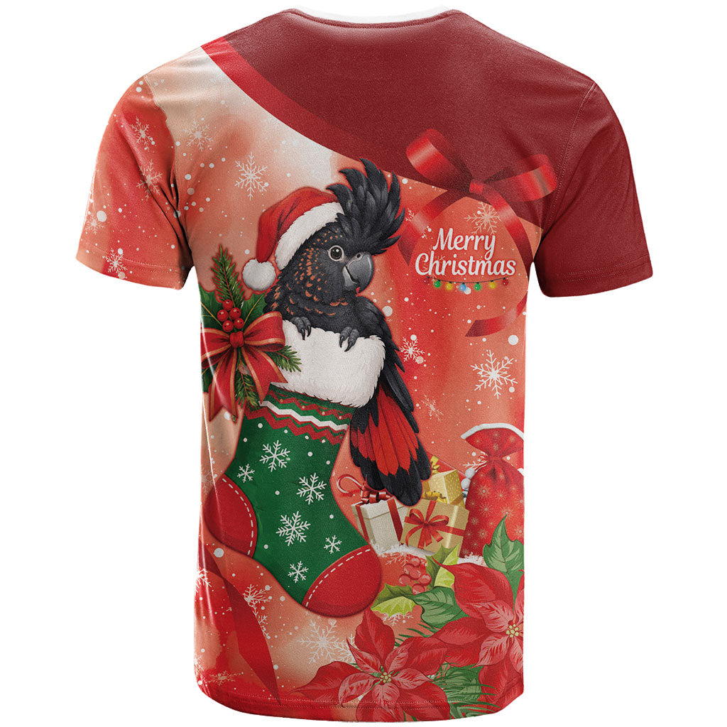 Black Cockatoo Christmas Australia T Shirt Aussie Xmas Sock Coquette Bow