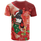 Black Cockatoo Christmas Australia T Shirt Aussie Xmas Sock Coquette Bow